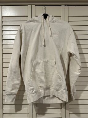 Palm Script Logo Cream Hoodie - Men's Pullover Hoodie Size M